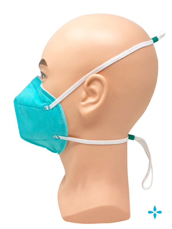 Green N95 Particulate Respirator Face Mask Head-Strap